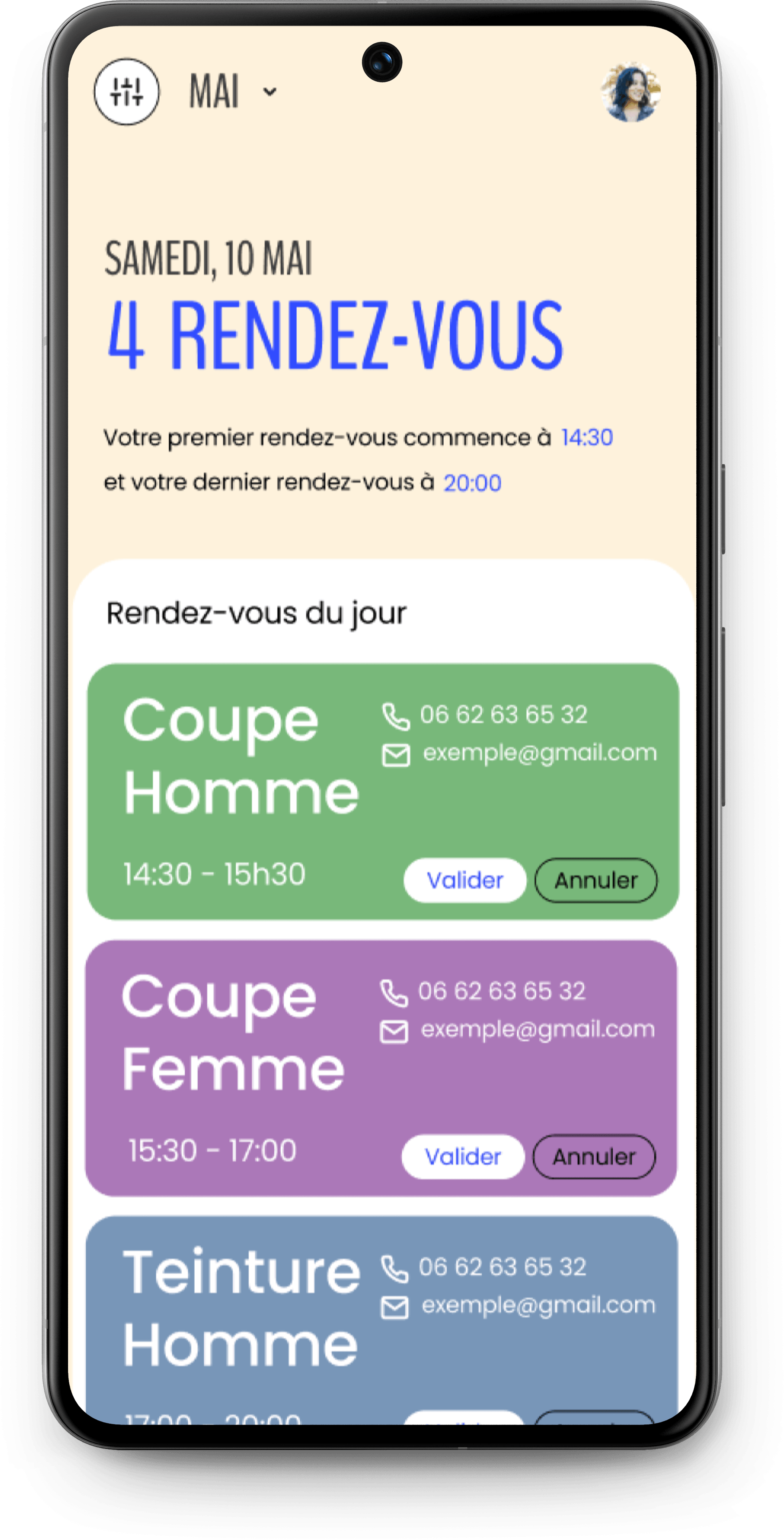Tableau de bord Qrenoo